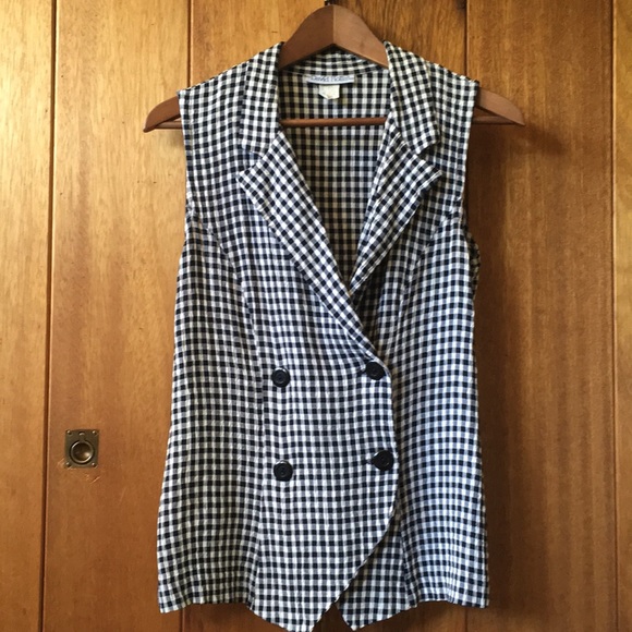 David Hollis Tops - Vintage gingham sleeveless button down